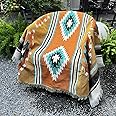 Hopstar Aztec Throw Blanket Navajo Indian Blankets and Throws Boho Western Decor Couch Cover Blanket for Bed Sofa Living Room Beach Travel 51"x63" (Emma)