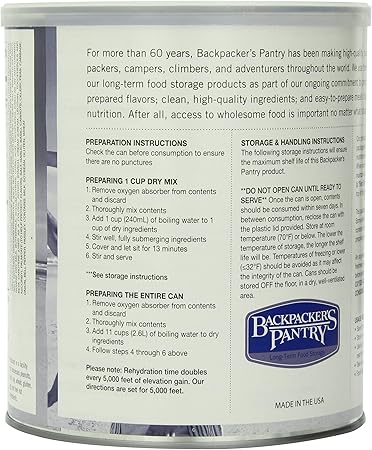 Amazon Com Backpacker S Pantry Pasta Vegetable Parmesan 33