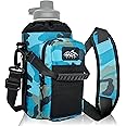 Arca Gear 64 OZ Hydro Carrier Large - Insulated Water Bottle Sling w/Carry Handle, Shoulder Strap, Wallet and Two Pouches - The Perfect Flask Accessory