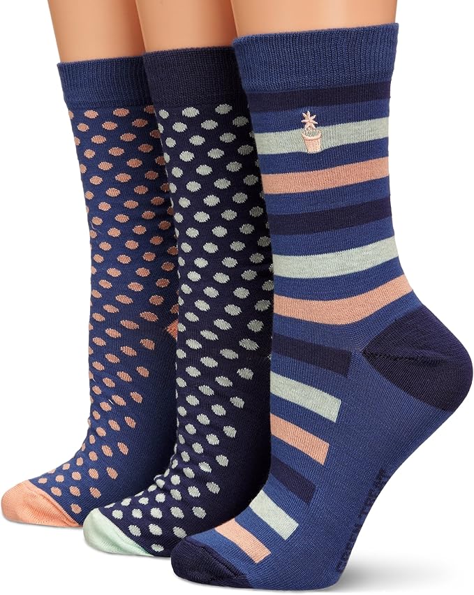 Green Treat Women's GTSL103 3 Pack Gift Set Casual Socks, 70 DEN