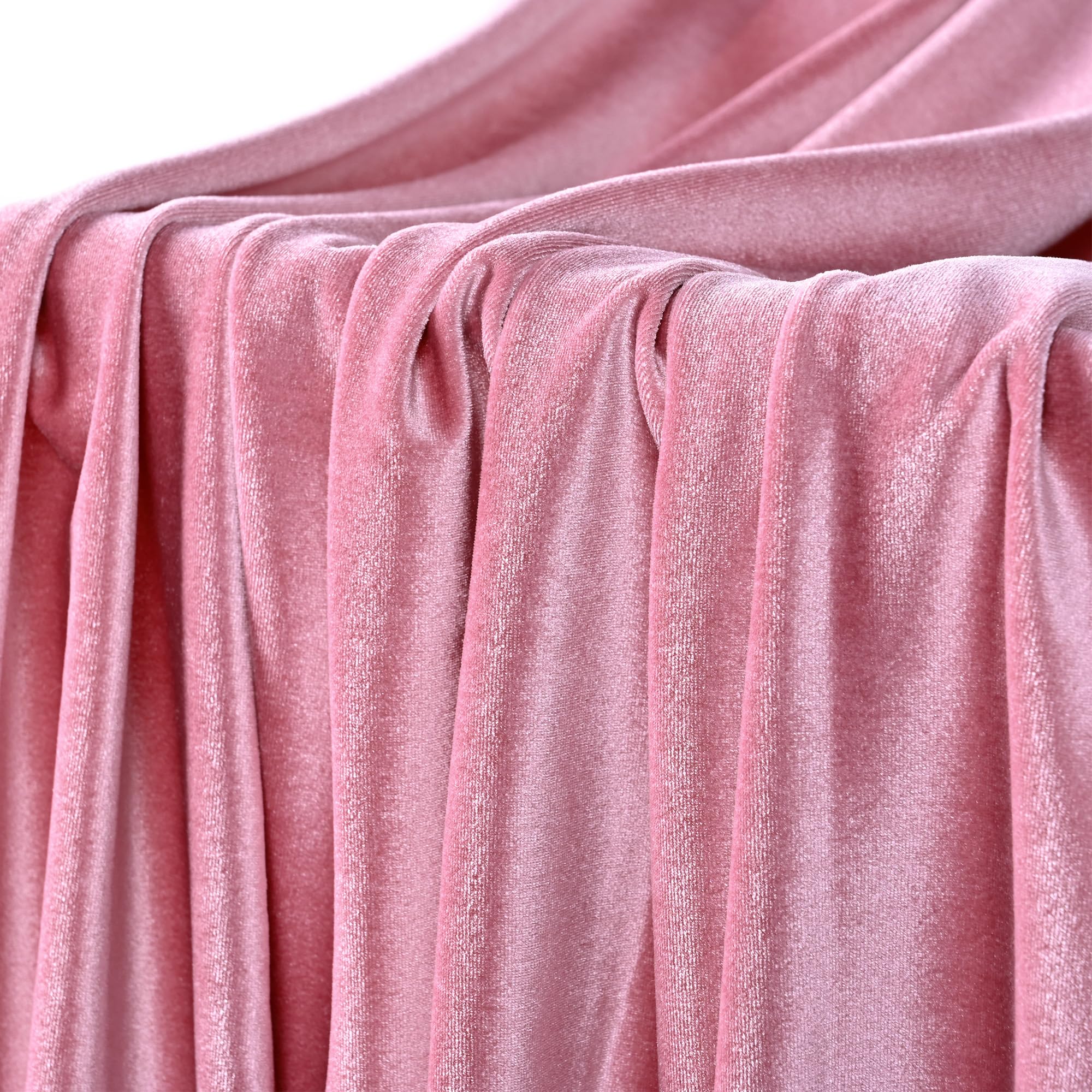 Photo 1 of **This piece of fabric has been cut out. Please see pictures. **

Ribreeze Dusty Pink Velvet Fabric by The Yard 60 Inch Wide 1 Yards 90% Polyester 10% Spandex for Sewing Clothes Apparel Costume Crafts