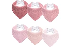 Muslin Baby Bibs Baby Drool Bandana Bibs for Baby Girls Boys Infant Newborn Toddler Drooling and Teething