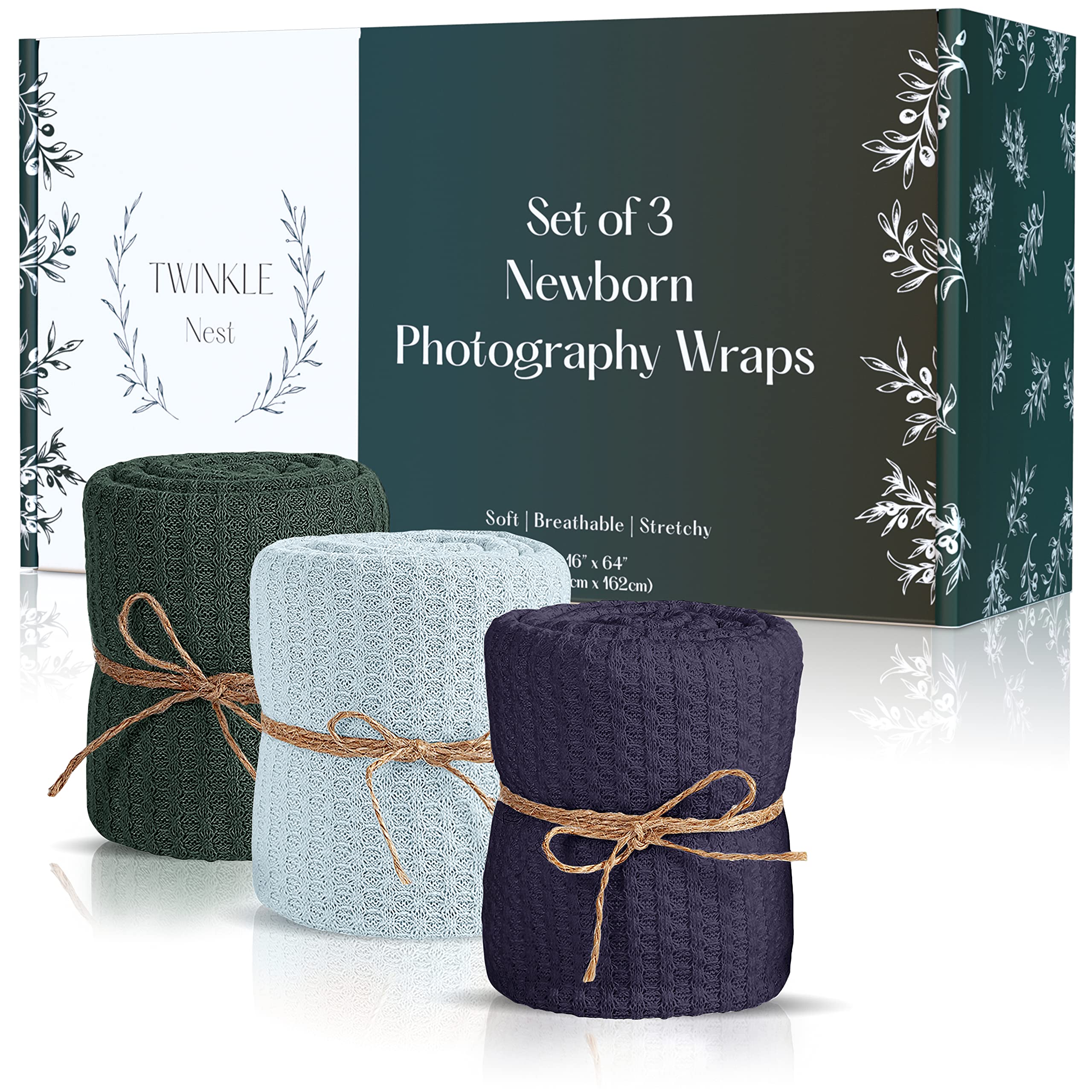 Twinkle Nest Baby Wrap: Newborn Photography Wrap. Baby Photoshoot Prop for Boy or Girl. Baby Swaddle Wrap and Receiving Blanket for Newborn Photography Props. Baby Photo Props