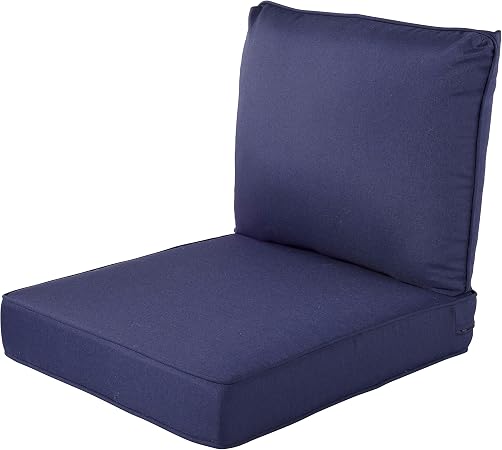 Amazon Com Quality Outdoor Living 29 Nv02sb All Weather Deep Seating Chair Cushion 23 X 26 Navy Garden Outdoor