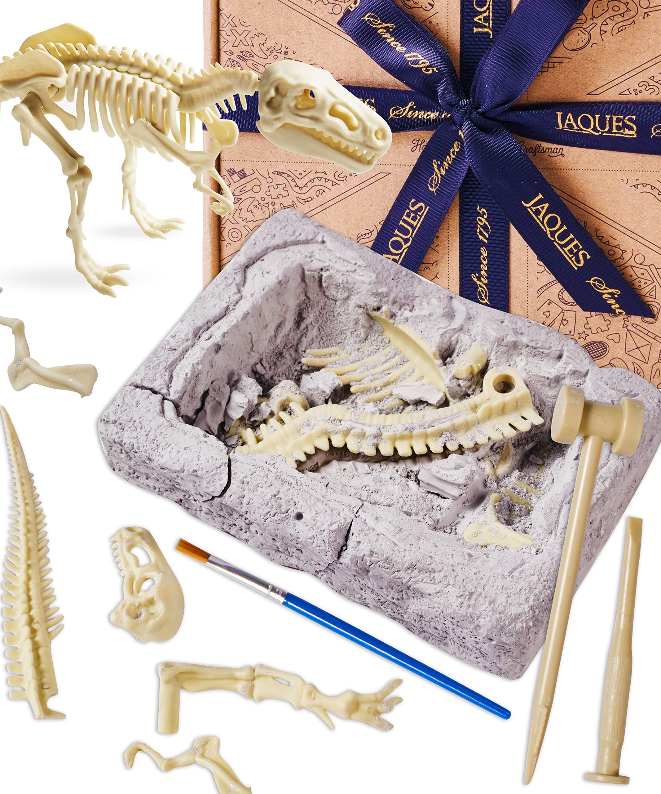 Jaques of London Dinosaur Toys - Boys' Dinosaur Fossil Dig Kit with Excavation Tools