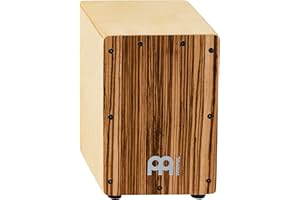 Meinl Percussion SCAJ1NT-EZ Mini Cajon, Exotic Zebrano (8 3/4-Inch Tall)