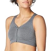 Jockey Women's Mid Impact Zip Front Sports Bra