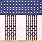 Ambesonne USA Fabric by The Yard, American Flag