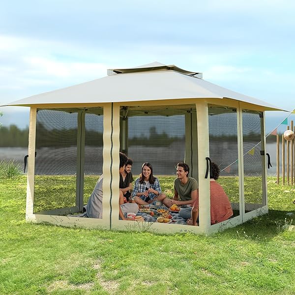 thumbnail image 2 of OUTELY Beach Tent Sun Shelter - UPF50+ Wind-Supported Design For 3-6 People 2 of 13
