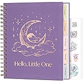 Skyline Pregnancy Planner Journal – Pregnancy Log Book & Keepsake with Prompts, Checklists, Calendars – Spiral-Bound Memory Book for Moms-to-Be, 8.3x9.3” (Lavender)