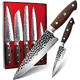 KONOLL Kitchen Knife Block Set Chef Knife Box Set Ultra Sharp Forged Knives Set, High Carbon Steel Kitchen Knife (Knife Box S