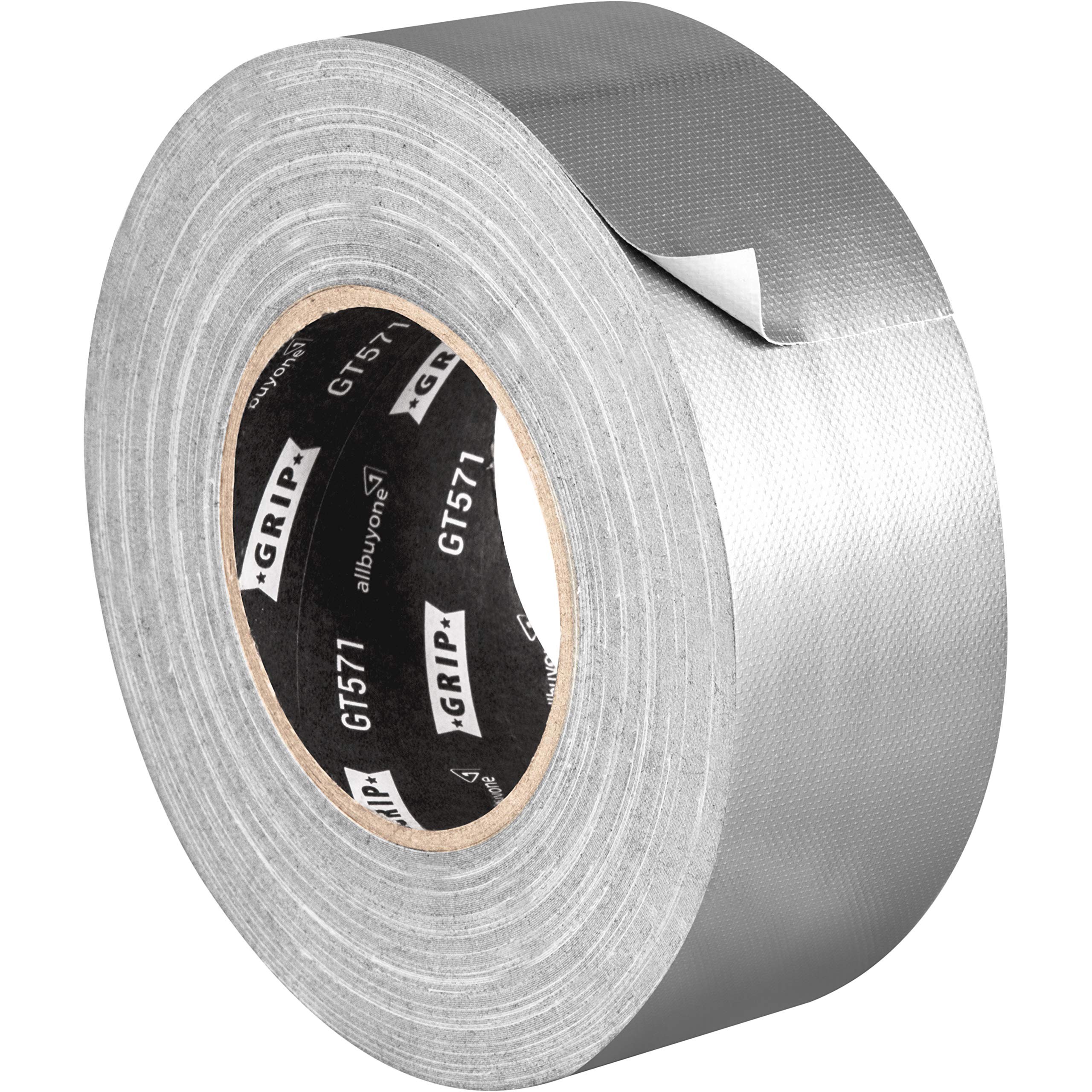 GRIP Eventbasics GT 571 Universal Fabric Tape Silver, 50 mm x 50 m, Gaffa Tape for , Bundling, Fastening and Reinforcing