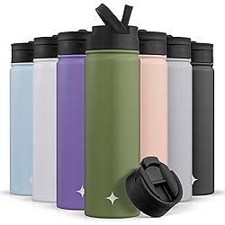JoyJolt Triple Insulated Water Bottle with Straw