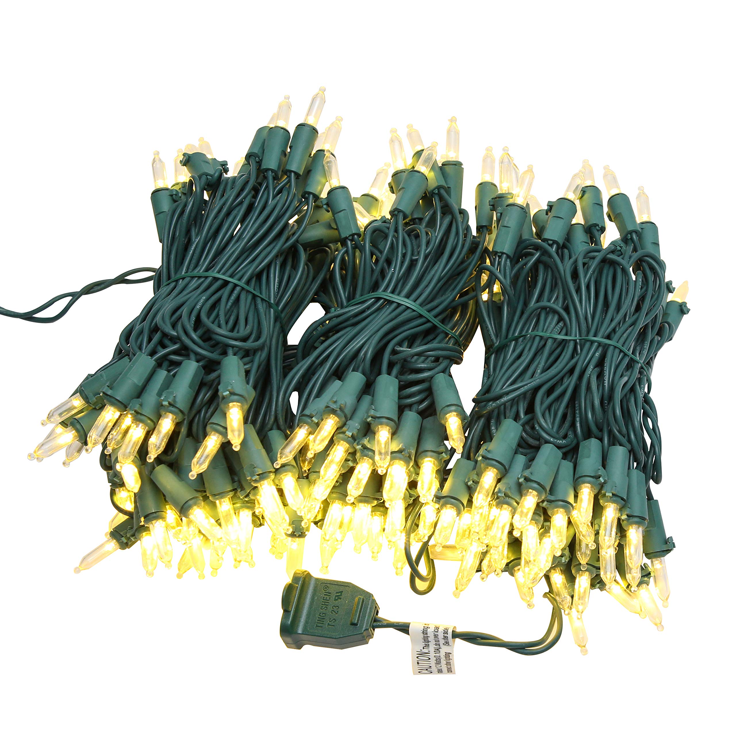 Christmas Tree String Lights Warm WHITE 68.6Ft 200 LED Use UL Listed