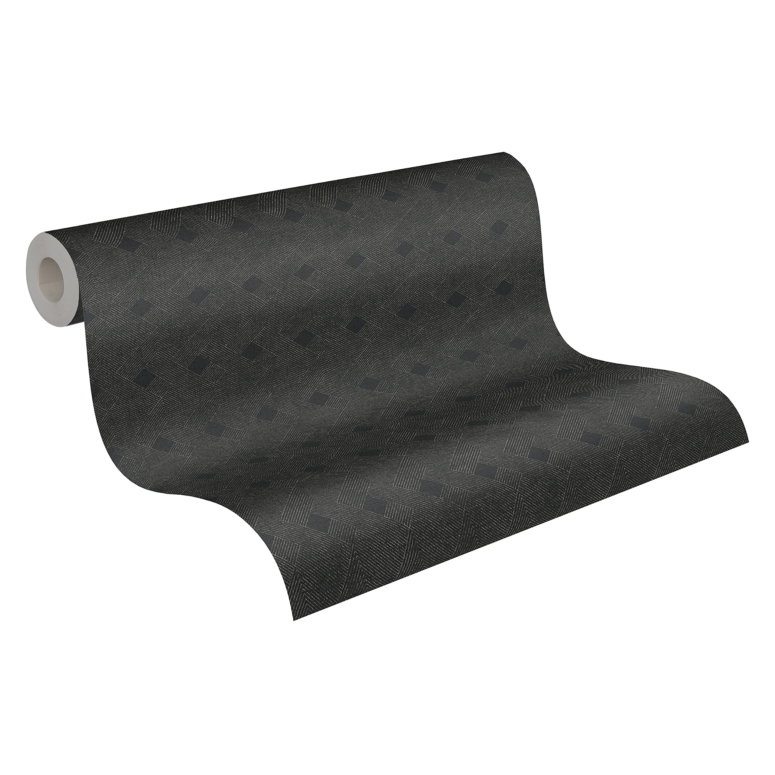 A.S. Création Designer Wallpaper Cuba Non-Woven 10.05 m x 0.53 m Metallic Black Made in Germany 380291 38029-1 — image 1
