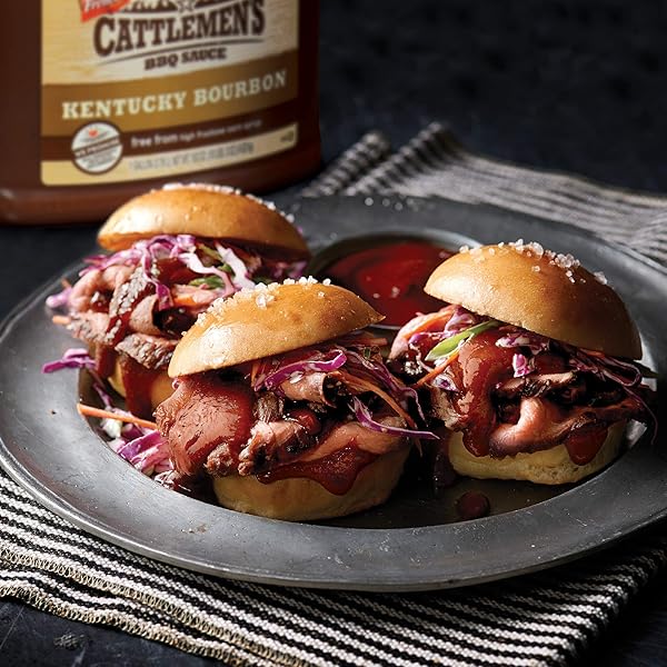 CATTLEMEN’S KENTUCKY BOURBON BBQ SAUCE, 1 GAL – ONE GALLON JUG OF KENTUCKY BOURBON BARBECUE SAUCE TO FLAVOR RIBS, CHICKEN, PORK, STEAK AND MORE
