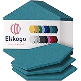 Ekkogo Acoustic Panels 12-Pack Soundproof Wall Panels 12"X10.4"X0.4" Sound Panels High Density Sound Dampening Panels - [Ligh