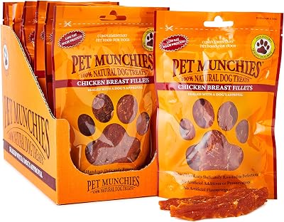 PET MUNCHIES Chicken Breast Fillets Dog Treats 100g Pack of 8 Premium Real Meat