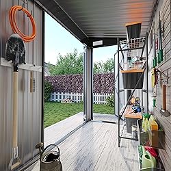 Aoxun 4' x 8' Shed Outdoor Storage Shed with Triple