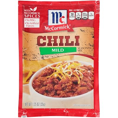 McCormick Chili Seasoning Mix Packet, Mild, 1.25 oz(Pack of 24)