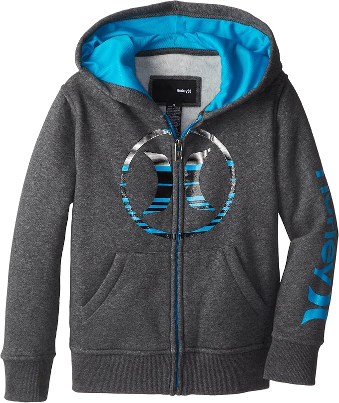 Hurley Little Boys' Icon Loose Fit Hoody, Medium Grey