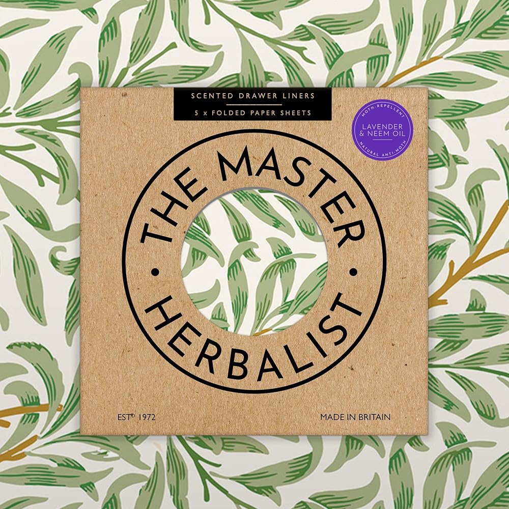 The Master Herbalist Lavender & Neem Oil Drawer Liners 5 Sheet Gift Pack
