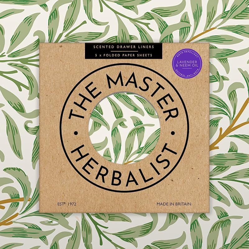 The Master Herbalist Lavender & Neem Oil Drawer Liners 5 Sheet Gift Pack
