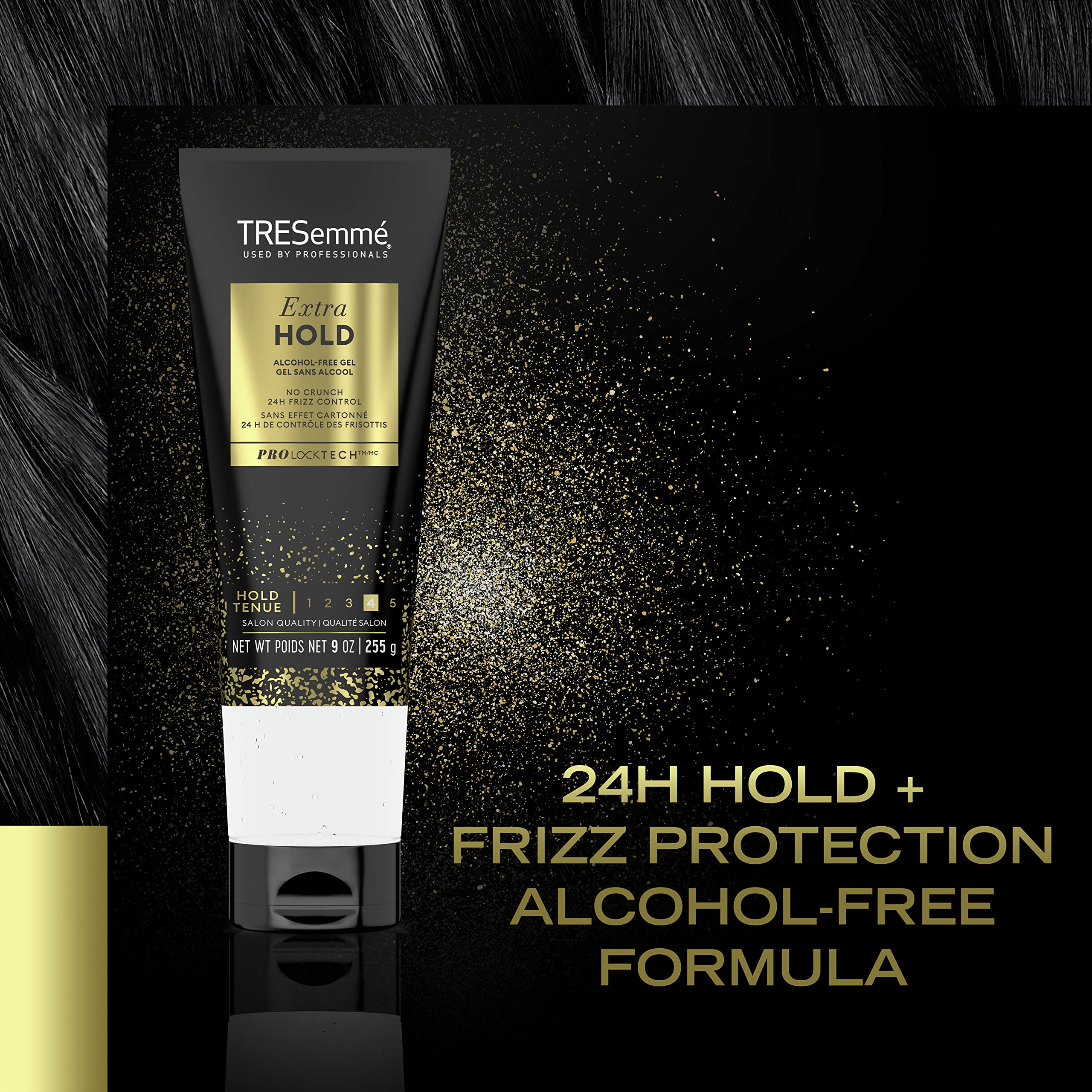 TRESemmé Extra Hold Hair Gel Alcohol-Free for 24-Hour Frizz Control and Humidity Protection 9 oz