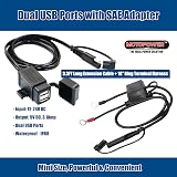 MOTOPOWER MP0609EA 3.1A Dual USB Charger Kit 12-24V Waterproof IP68 view 2