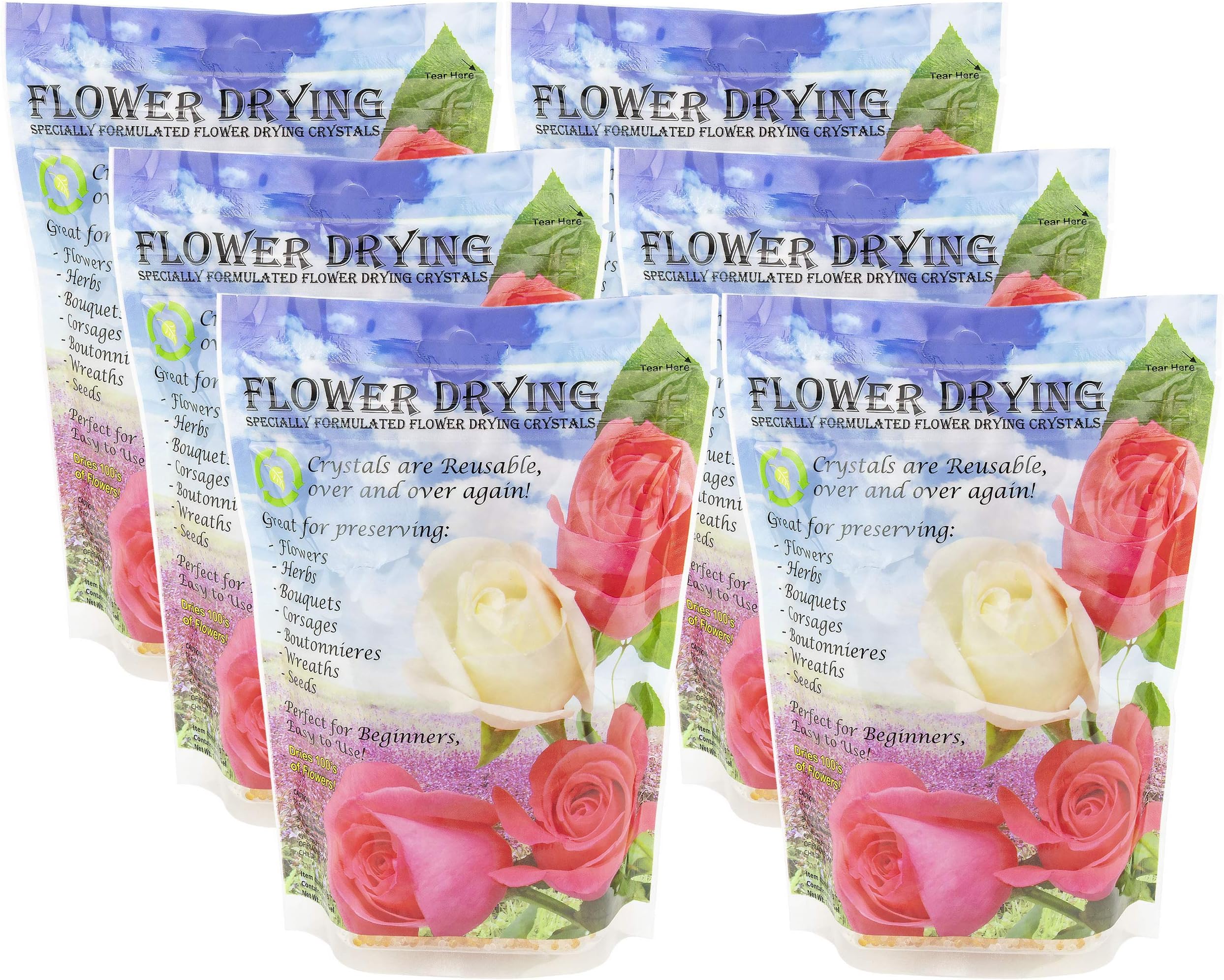 Flower Drying Crystals, 1.5-Pound, Pack of 6