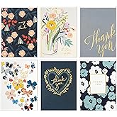 Hallmark Thank You Cards Assortment, Foil Hearts and Flowers (48 Thank You Notes and Envelopes)