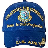 United States Air Force USAF Strategic Air Command Embroidered Cap Hat - Adjustable Blue