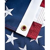 FLAGPARK American Flag 3x5 for Outside US Flags Heavy Duty Outdoor USA Flag Embroidered Stars Spun Polyester for High Wind All Weather Brass Grommets
