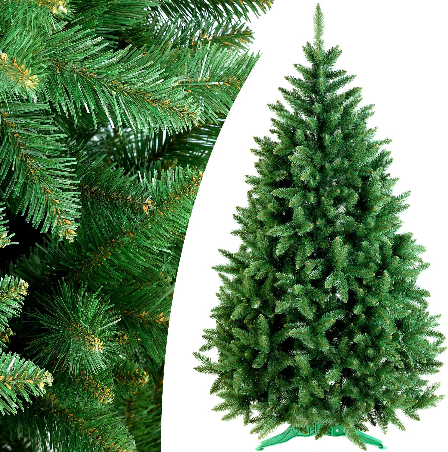 DecoKing 7ft/220 cm Artificial Christmas Tree Spruce Green Tytus