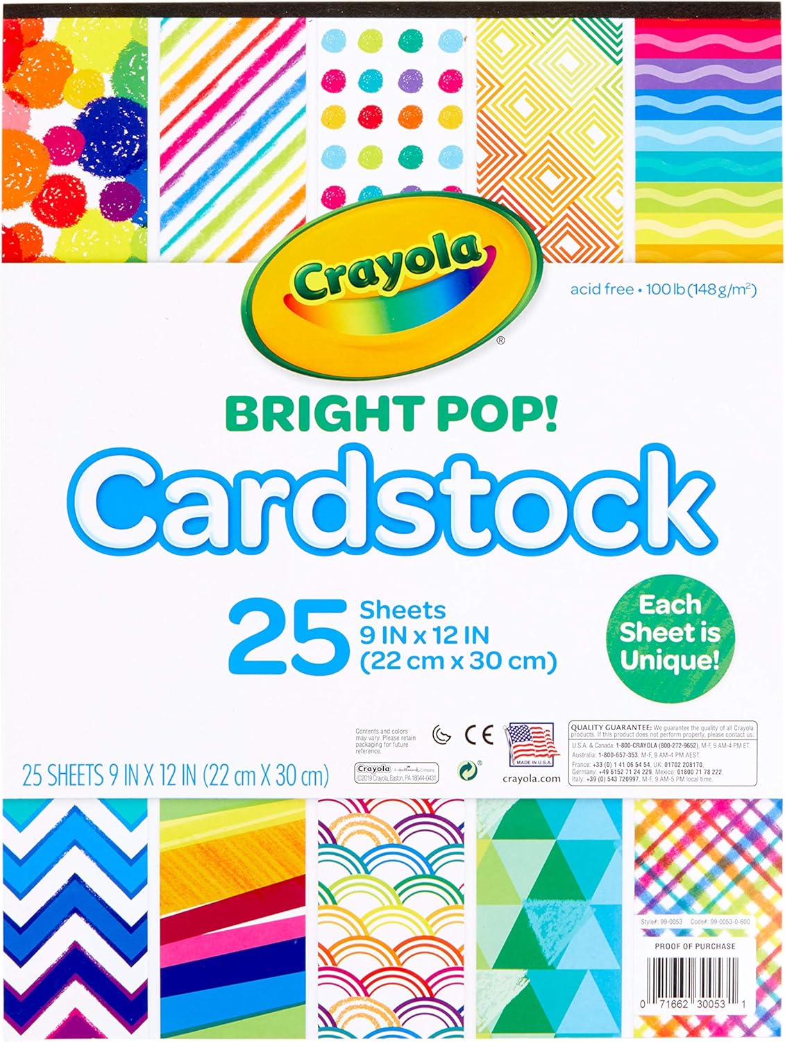 Crayola Cardstock Paper, Colored 