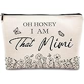 kdqua Mimi Gifts Makeup Bag, Mimi Gifts for Christmas from Grandkids, Best Grandma Gift from Granddaughters Grandsons Cosmetic Bags Zipper Pouch Travel Organizer Toiletry Bag
