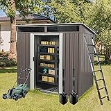 ACQCA 6 x 5 FT Outdoor Storage Shed with Punched