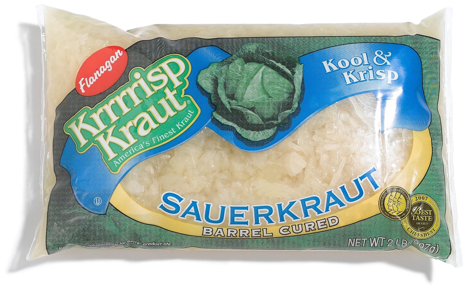 Flanagan Sauerkraut, Krrrrisp Kraut, Barrel Cured, 32 oz