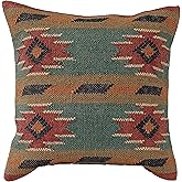 Trade Star 70% Jute 30% Wool Cushion Cover Handwoven Pillowcase Kilim Pillow Cover Handmade 18x18 Inches Indian Boho Rustic Home Decor Pillows Cover Rug Pillow Sham Vintage Outdoor Authentic
