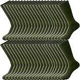 21 Pairs Army Green Socks Military Sock Warm Military Boots Socks for Men Women Soldiers Policemen Firefighter Working Outdoor Sports