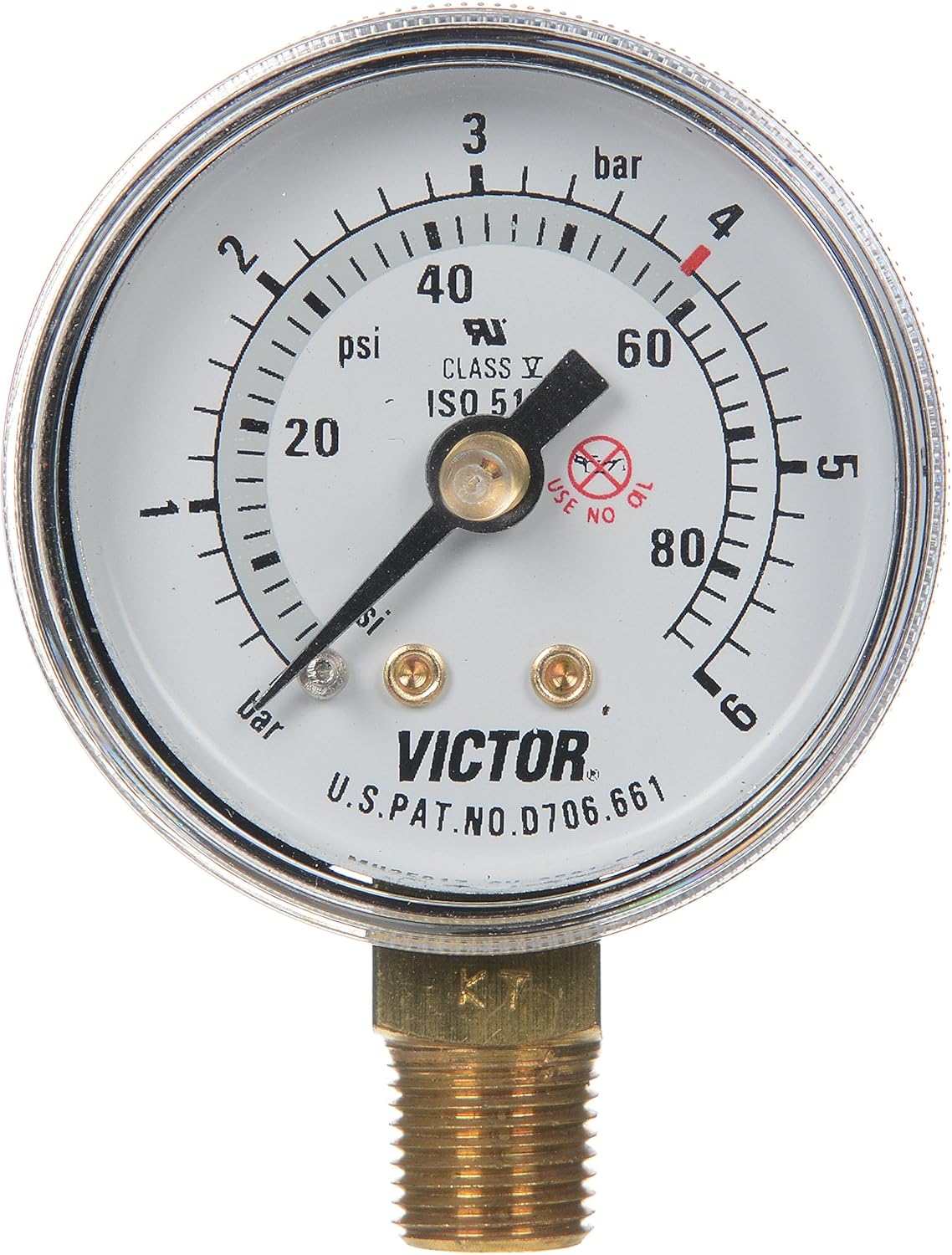 Victor 14350092RP Replacement Gauge, 1.5 x 6bar/87 PSI