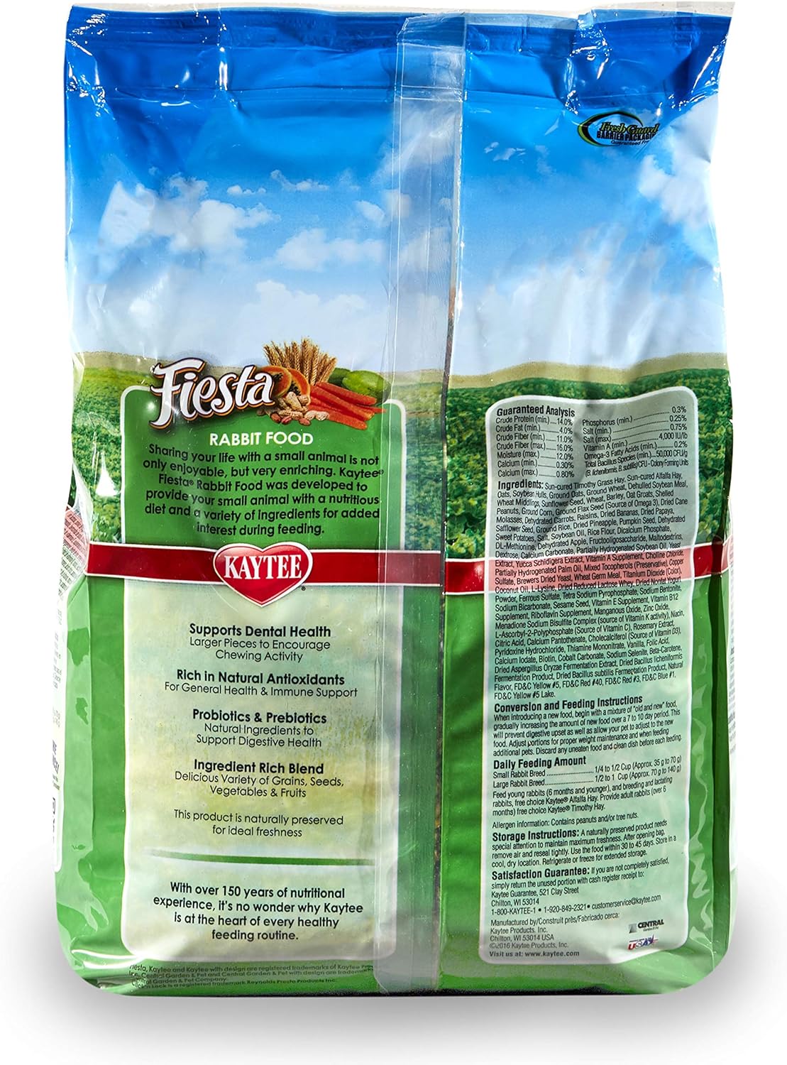 Kaytee Fiesta Rabbit Food 6.5 pounds : Dry Pet Food : Pet Supplies