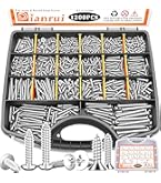 110-Piece #8 Sheet Metal Self-Tapping Screws Assortment Kit – 410 Stainless Steel, Flat Head, Drill-Tip, Bright Finish