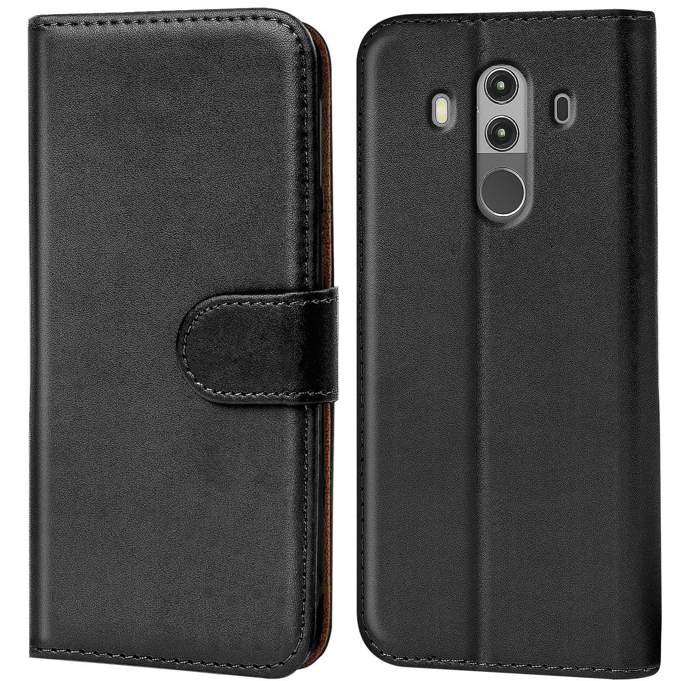 Verco Wallet Case for Huawei Mate 10 Pro Book Cover with Magnetic Closure compatible with Mate 10 Pro Flip Case with Card Slots Faux Leather - Black