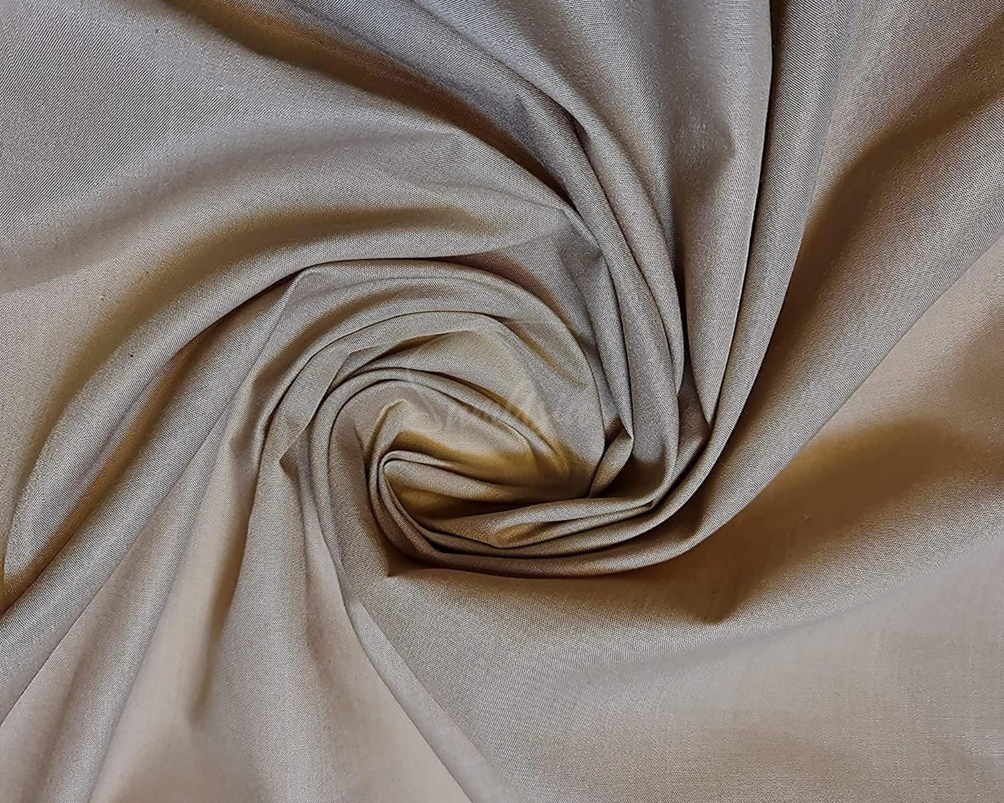 Plain Taupe Polycotton Fabric for Dressmaking, Art & Craft, Sewing, Quilting | 45'' - 115 cm Wide| Precut Length 5m — image 1