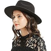 Women or Men Woolen Felt Fedora Hat Vintage Widet Brim Crushable Hat Belt Jazz