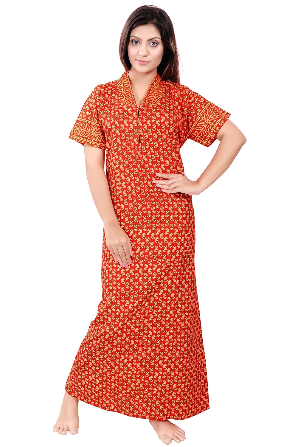 Orange Night Dress Online, 59% OFF 