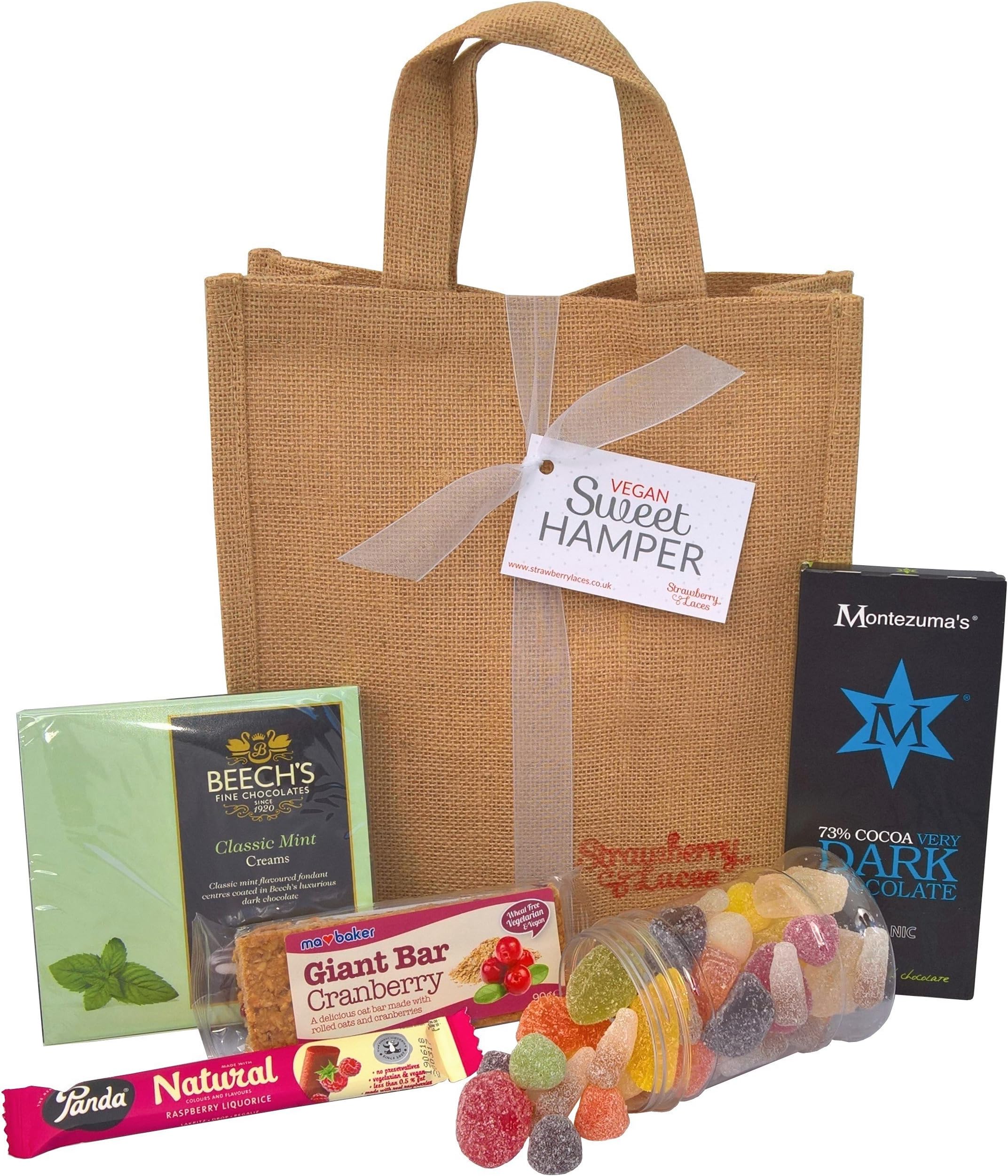 Vegan Sweet Hamper Bag - Sweets, Treats & Chocolates - Great Vegan & Vegetarian Gift for Birthday, Christmas, Mother's Day, Easter etc