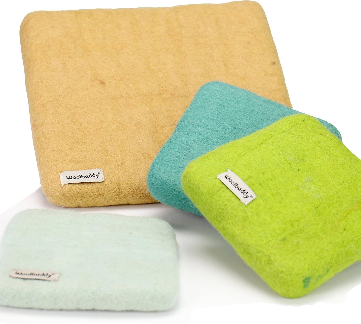 Woolbuddy Needle Felting Pad - Yellow Wool Mat 10x10x1.5 - Foam Alternative Base for 3D, Wet, & Dry Felting Crafts - Image 3
