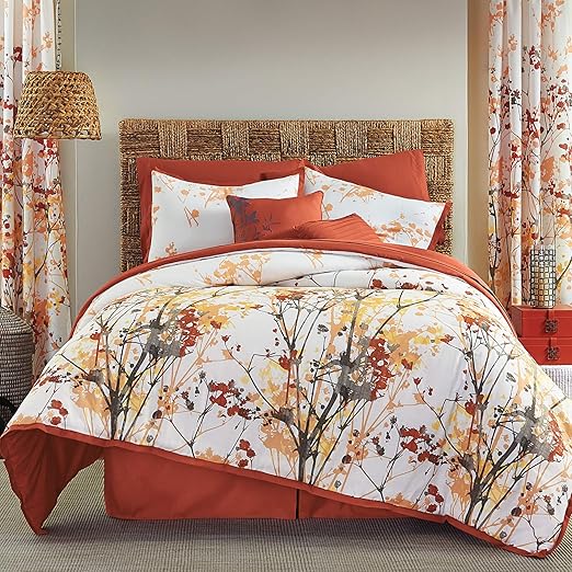 Amazon Com Brylanehome Funky Floral 6 Pc Comforter Set Queen